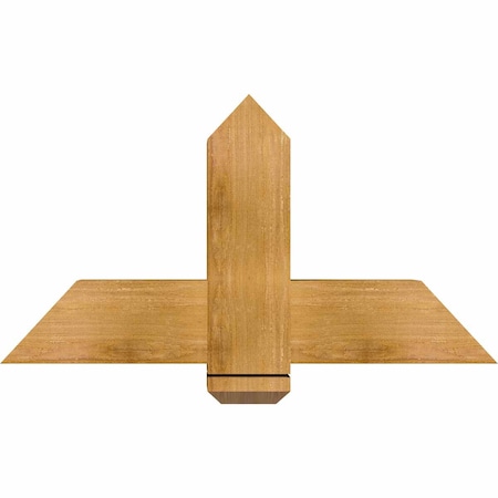 Ekena Millwork Eugene Rough Sawn Timber Gable Bracket, Western Red Cedar, 36"W x 19"H x 6"D x 6"F, 13/12 Pitch GBW036X19X0606EUG00RWR
